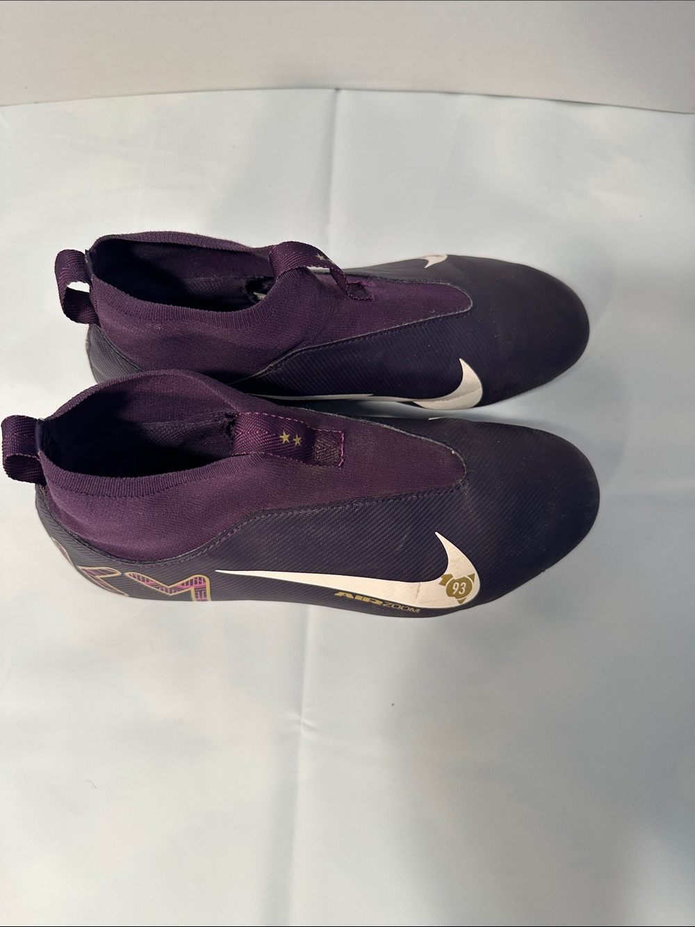 Nike kids Purple/Black Soccer Cleats with White Swoosh size 6 - Picture 7 of 11